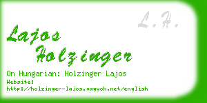 lajos holzinger business card